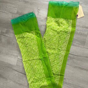 fabindia silk blend Stole Scarf Wrap Hand Block Printed